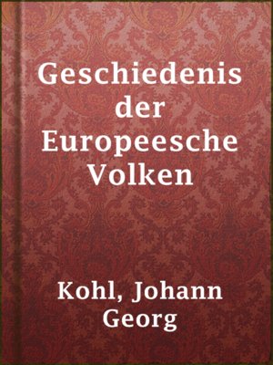 cover image of Geschiedenis der Europeesche Volken